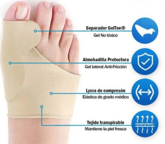 CORRECTOR DE JUANETE CON GOMA POR PAR