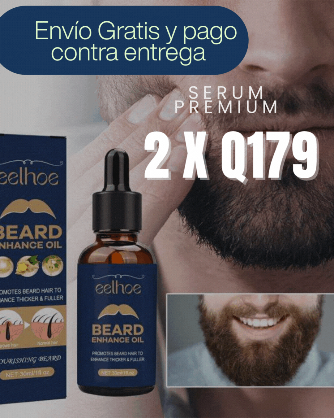 Serum Premium Para crecimiento de Barba